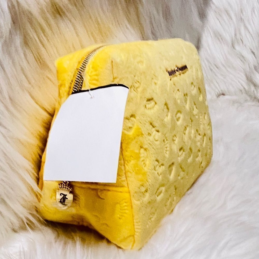 Juicy Couture Yellow Velvet Cosmetic Bag - Picture 3 of 6